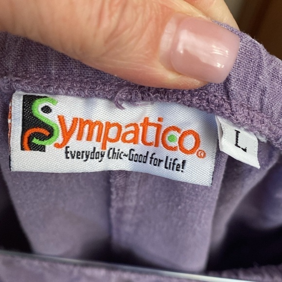 Sympatico Hemp/Tencel Midi Skirt Women’s L Purple Lagenlook Boho Made in USA - Picture 7 of 10